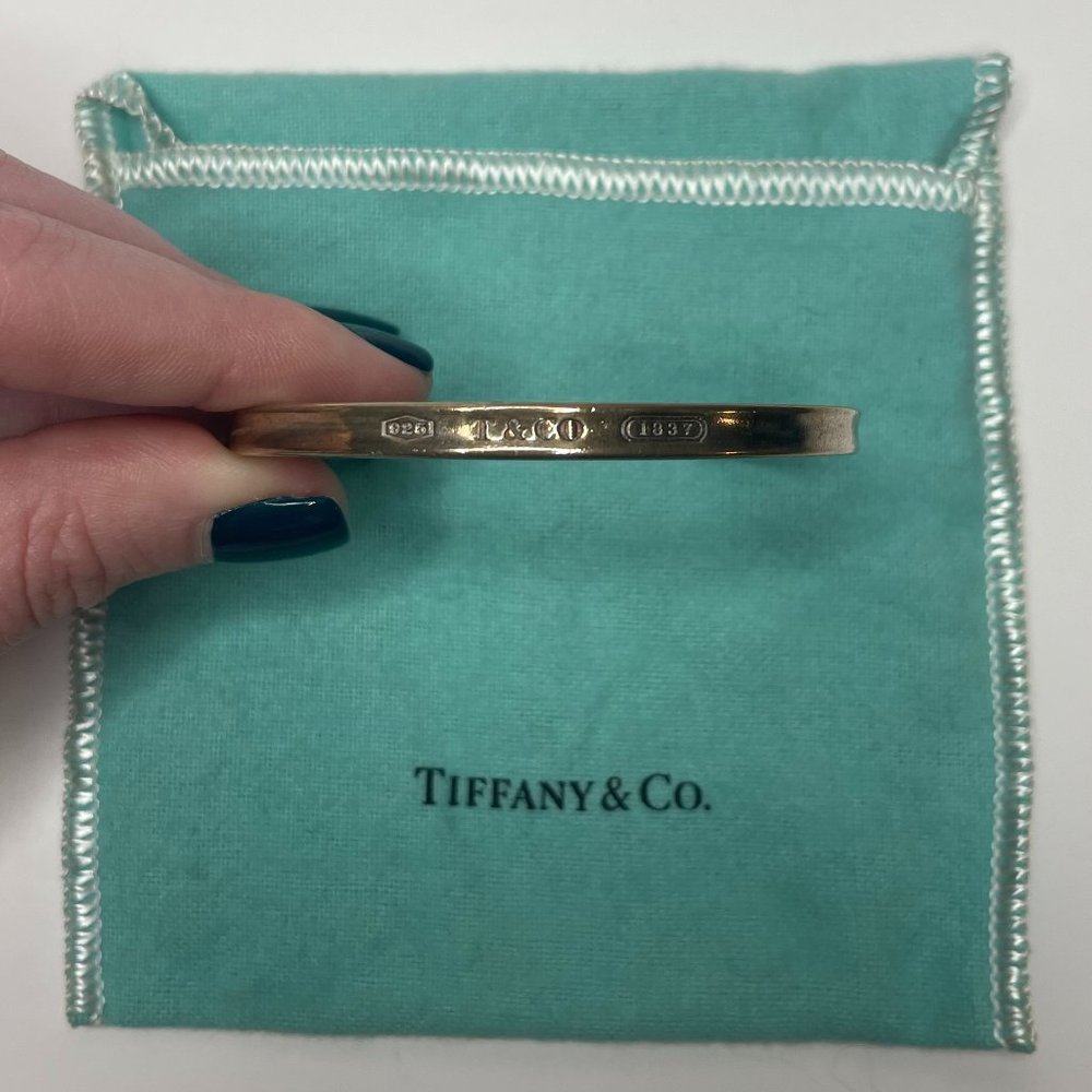 Authentic Tiffany & Co. Tiffany 1837™ Sterling Silver Narrow Cuff